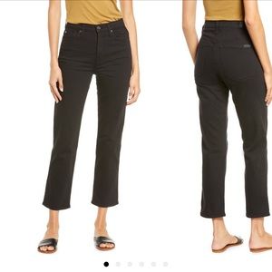 7 For All Mankind High Waist Crop Straight Leg Jean